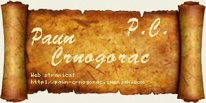 Paun Crnogorac vizit kartica